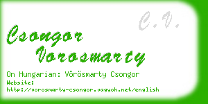 csongor vorosmarty business card
